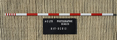 red white photography scales