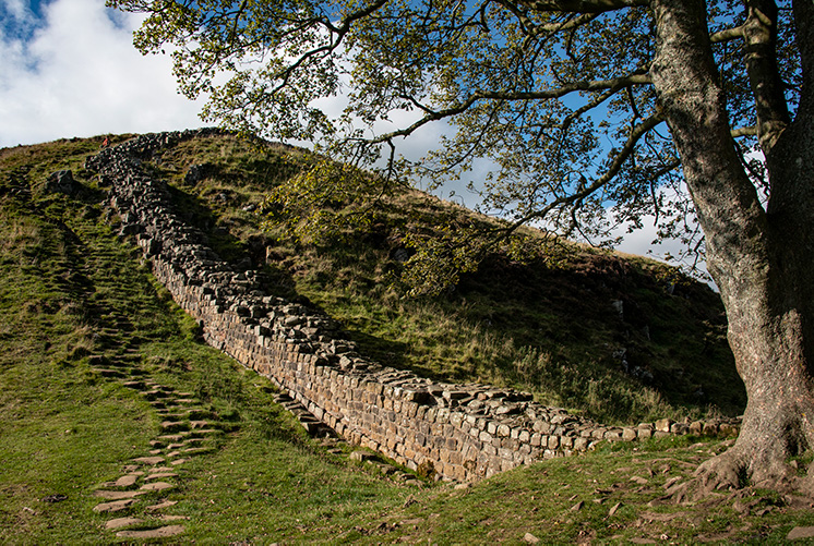 Sycamore Gap, Hadrian's Wall, Northumberland, England, UK